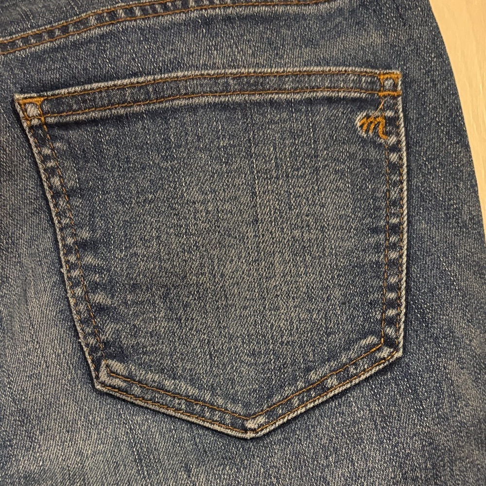 Madewell 9” High Rise Skinny Button Fly Dark Blue Jeans size 26 (4) - Picture 5 of 10
